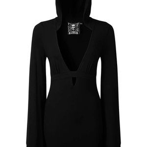 Killstar Deity Hood Dress Black Size L